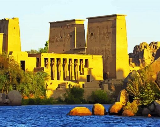 Philae Aswan Egypt paint by numbers