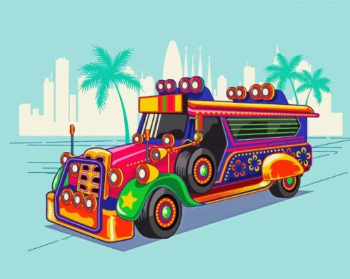 Philippines Jeepney paint by numbers