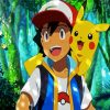 Pikachu And Ash Animation paint by numbers