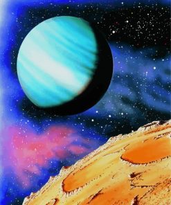 Pluto Planet Art paint by number