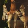 Portrait Of Charles V With A Dog By Tiziano paint by numbers