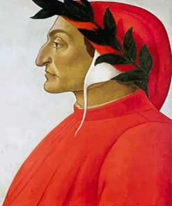 Portrait Of Dante By Botticelli paint by number