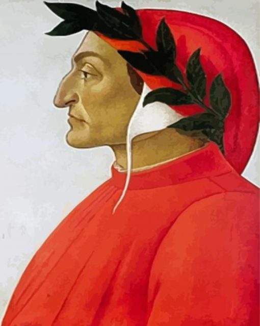 Portrait Of Dante By Botticelli paint by number