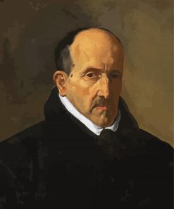 Portrait Of Don Luis De Gongora Velazquez paint by number