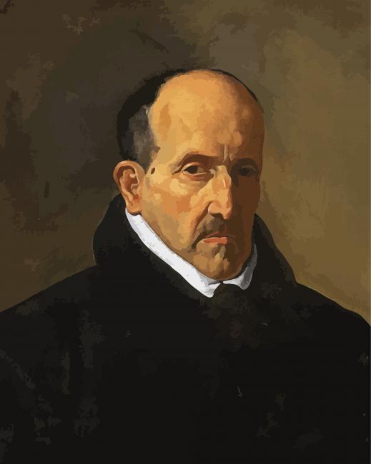 Portrait Of Don Luis De Gongora Velazquez paint by number