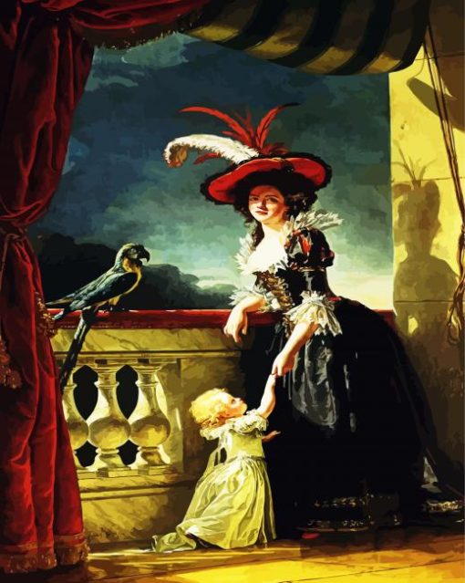 Portrait Of Elisabeth Of France Duchess Of Parma paint by number