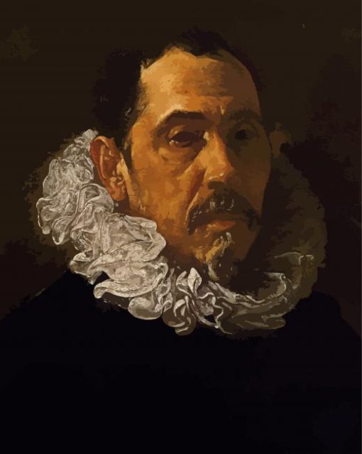 Portrait Of Francisco Pacheco By Velazquez paint by number
