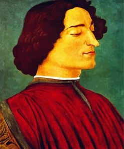 Portrait Of Giuliano De Medici By Botticelli paint by number
