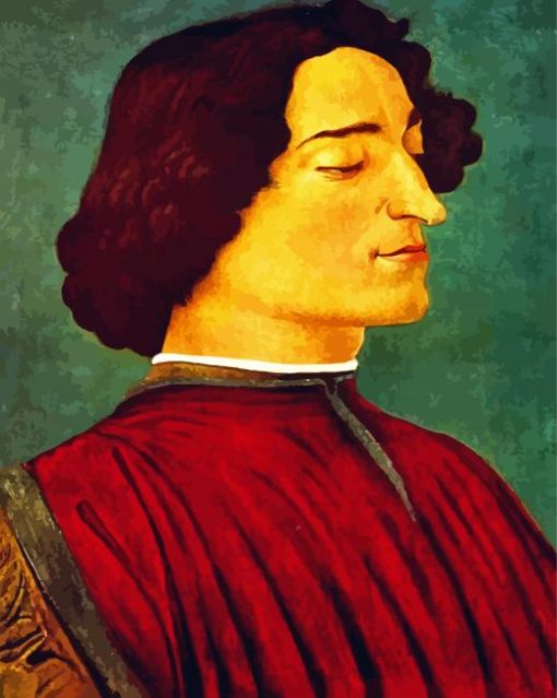 Portrait Of Giuliano By Botticelli paint by numbers