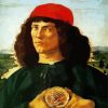 Portrait Of A Man With A Medal Of Cosimo The Elder By Botticelli paint by number