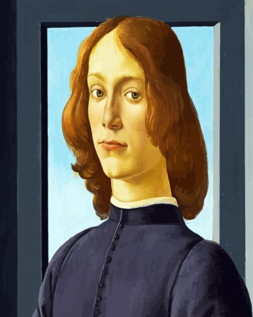 Portrait Of A Young Man Holding A Roundel paint by number