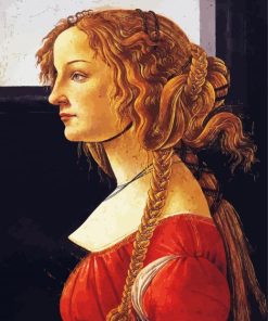 Portrait Of A Young Woman By Botticelli paint by numbers