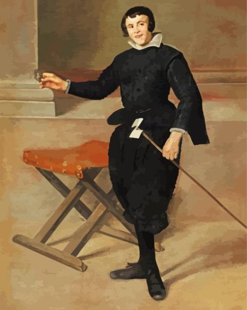 Portrait Of The Jestar Calabazas Velazquez paint by number
