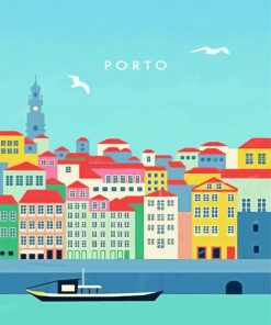 Portugal Porto Poster paint by number
