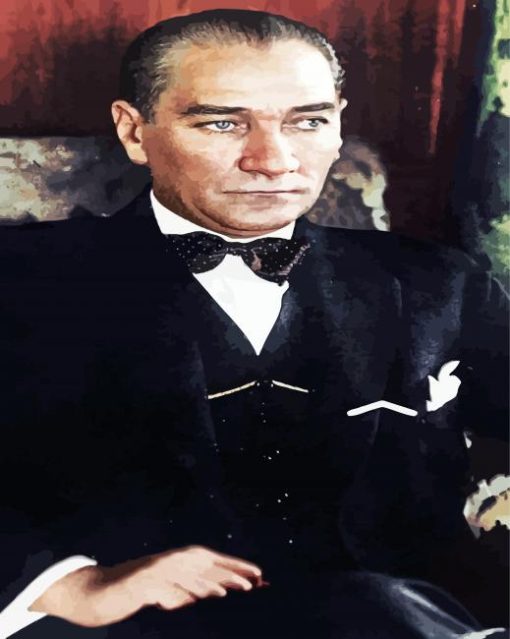President Of Turkey Mustafa Kemal Atatürk paint by number