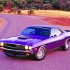 Purple Challenger Car paint by numbers