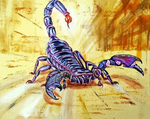 Purple Scorpion paint by number