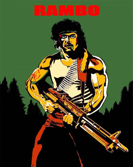 Rambo Illustration paint by number