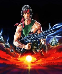 Rambo Movie paint by number