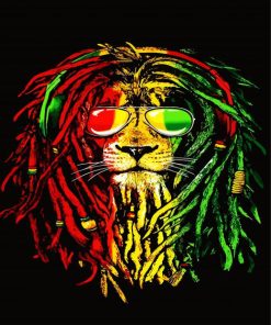 Rasta Lion paint by number