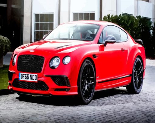 Red Bentley paint by number