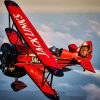 Red Biplane paint by number