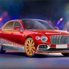Red Luxury Bentley paint by numbers
