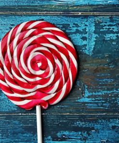 Red White Lollipop paint by numbers