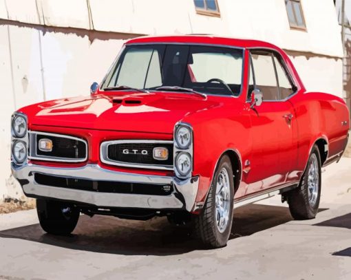 Red Gto Car paint by number