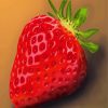 Red Strawberry Fruit paint by numbers
