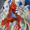 Robert Delaunay Red Eiffel Tower paint by number
