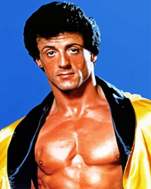 Rocky Balboa By Sylvester Stalon paint by numbers