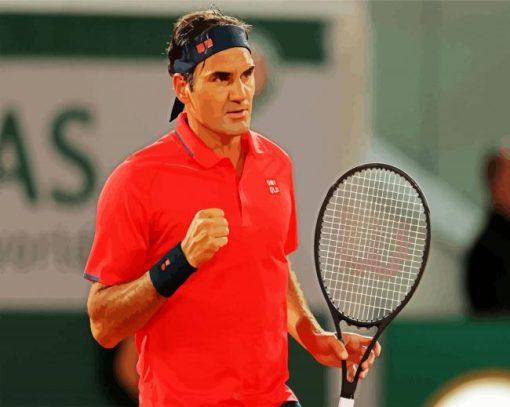 Roger Federer paint by number