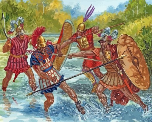 Roman Soldiers Art paint by numbers
