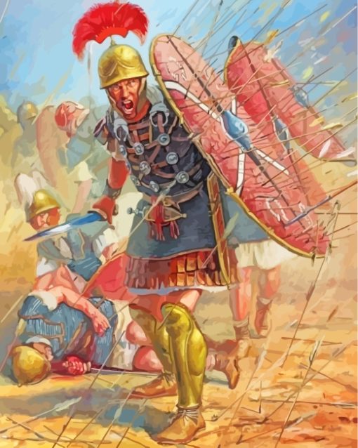 Roman Soldiers paint by numbers