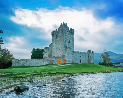 Ross Castle Killarney National Park paint by numbers