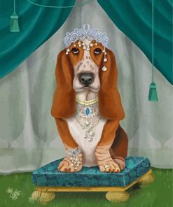 Royal Basset Hound paint by number