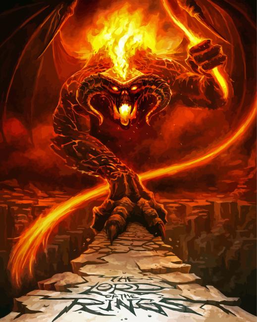 Scary Balrog paint by number