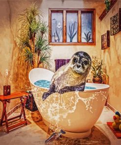 Seal In Tub paint by number