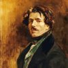 Self Portrait With Green Vest Delacroix Eugène paint by number