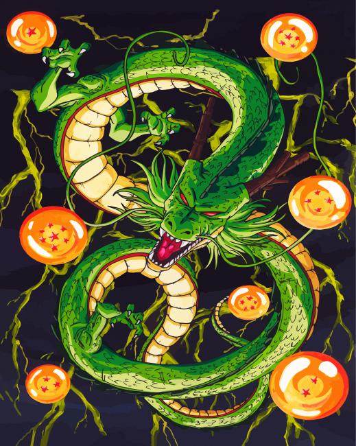 Shenron paint by numbers