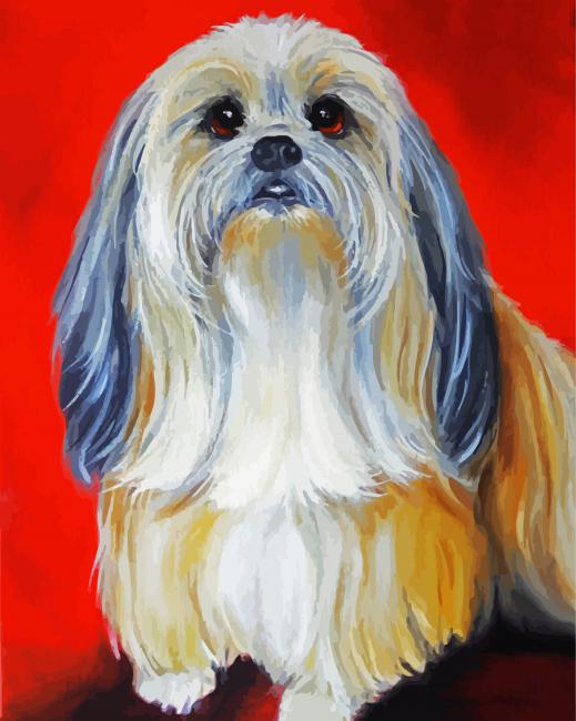 Shih Tzu Dog Art paint by numbers