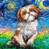 Shih Tzu Stary Night paint by number
