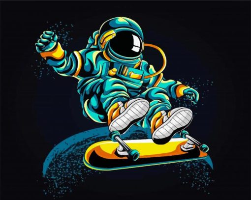 Skater Astronaut paint by number