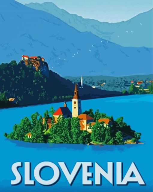 Slovenia Poster paint by number
