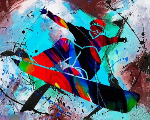Snowboarder Art paint by number