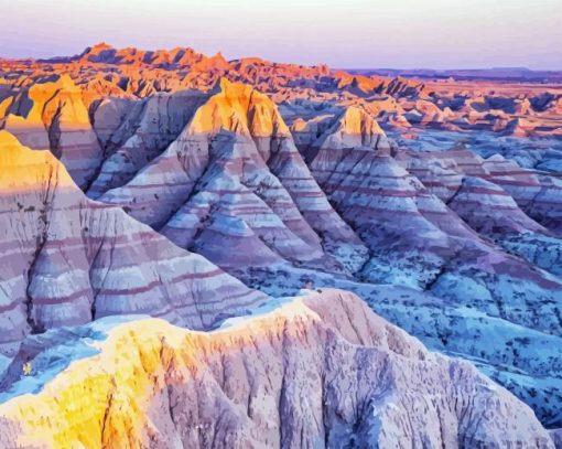 South Dakota Badlands National Park paint by numbers