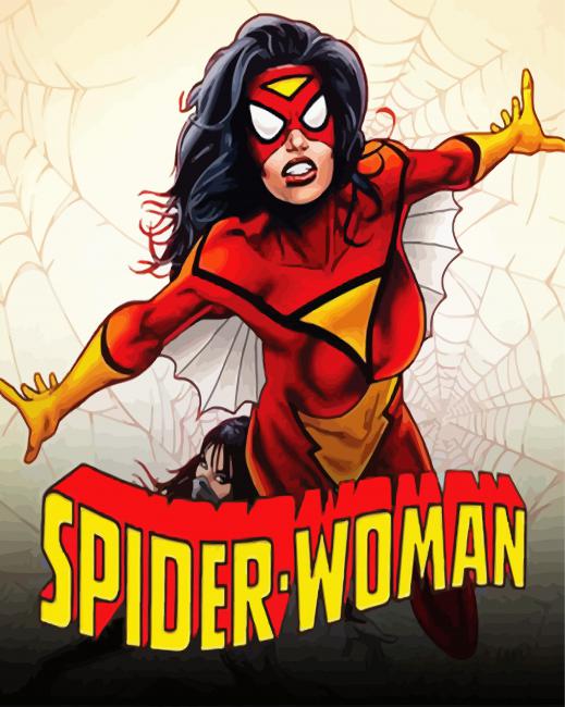 Spider Woman Poster paint by numbers