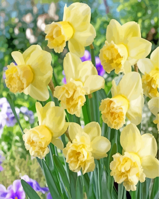 Spring Daffodils paint by number