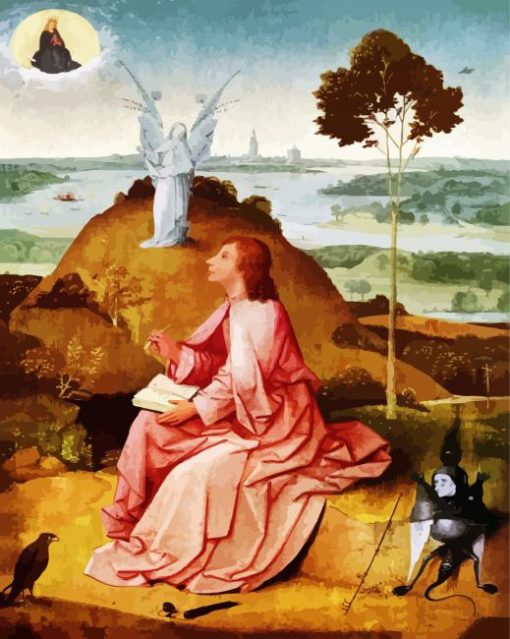 St John The Evangelist On Patmos By Bosch paint by numbers